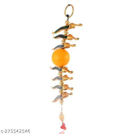 PAYSTORE Metal Hanging Nimbu Mirchi for Good Luck Najar Battu Evel Eye Protection