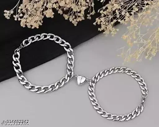 Double Line 2Pcs Magnetic Couple Bracelets: