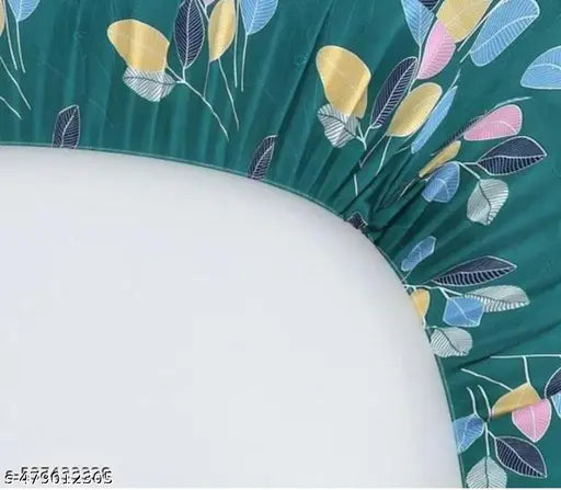 Kanhiya  Decor makes this attractive double fitted bedsheet with 2 large pillow covers. Bedsheet gets proper comfortable even for 8 inches mattress.