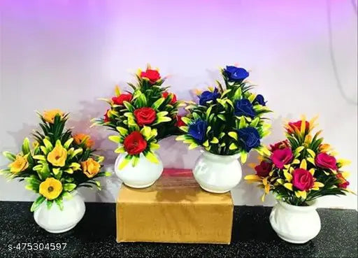 Artificial plant for home and office decoration pack of 4