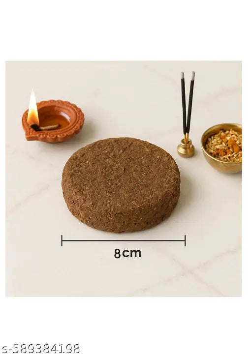 Pack of 24 || Natural Desi Cow Dung Cake for Havan, Pooja, | Chemical-Free & Eco-Friendly, Dhuna puja , Cow dung , Desi cow dung cake, kanda , Gober ke kenda , Upla dung , Corofitam desi gow , Upela , Gober upela , Goitha , Chipri dung , Gober k upela hav