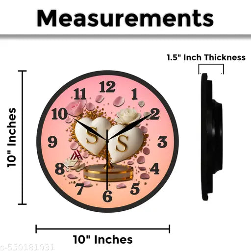 New SS Latter Wall Clock for Home