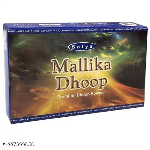 De-Ultimate Pack of 2 (50g Dhoop Powder) Satya Mallika Premium Dhoop Powder for Extra Freshness, Home Temple Worship, Peace, Purification, Atmosphere Positive Energy
