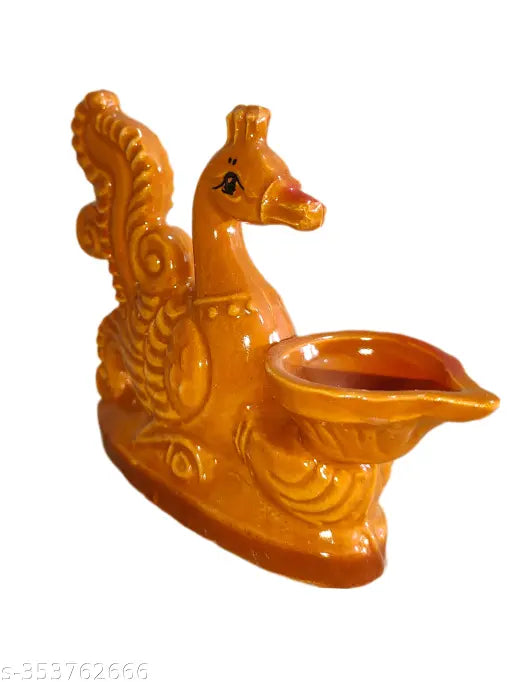 diyas & lanterns | swan diyas ceramic decor for home , office and pooja room