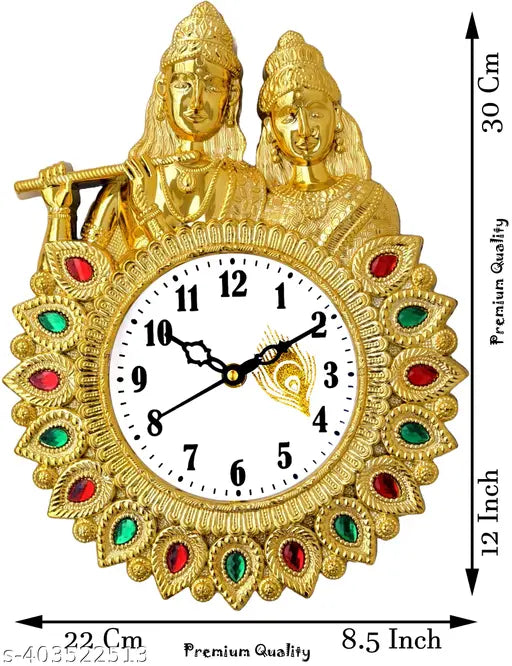 Premium Quality God Radha Krishna Analog Wall Clock