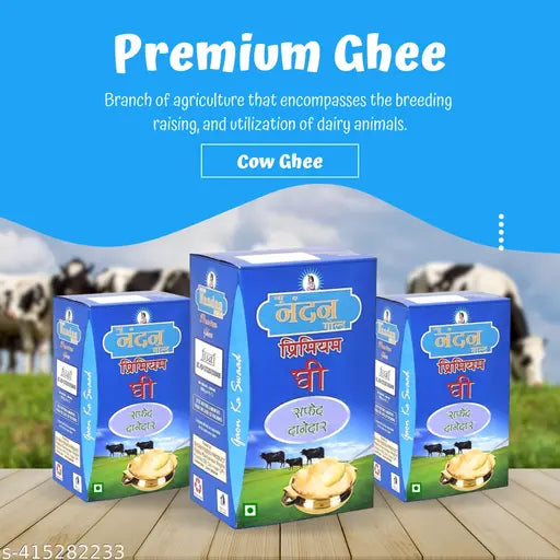 Nandan Gold Premium Ghee 2L Pack (500ml x 4) | Nutritious, Aromatic & Versatile