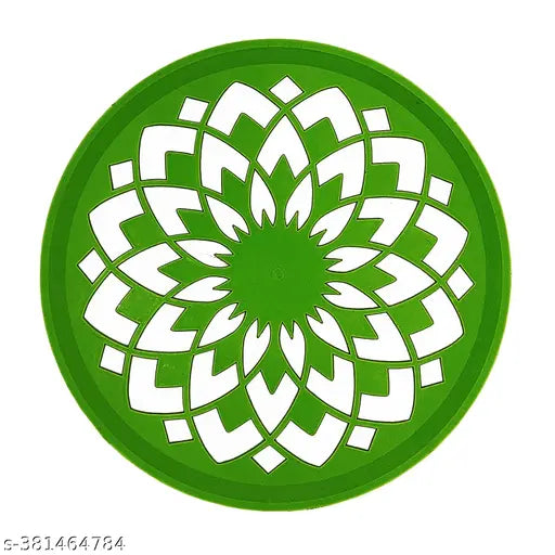 6*6 Inch 12 Circle Rangoli Making Stencils Multi Design Colorful Rangoli Making Stencils Rangoli Stencils Set for Diwali Decoration (Round)