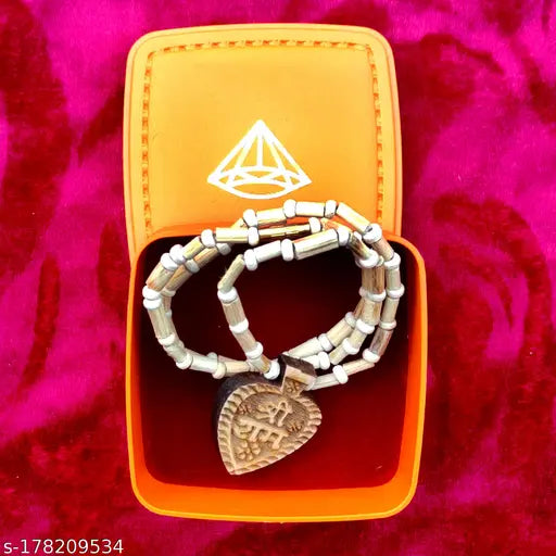 Tulsi Mala Original with Ram Locket for Children, 18 Inch, From Vrindavan, Kanthi Mala