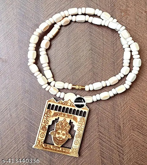 ANVIKA Religious Tulsi Kanthi Mala With Hare Ka Sahara Khatu Shyam Locket Necklace