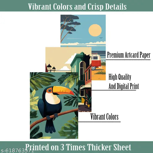 Aesthetic Cool Boho Wall Collage Kit || 12pcs (4×6inch)- Small