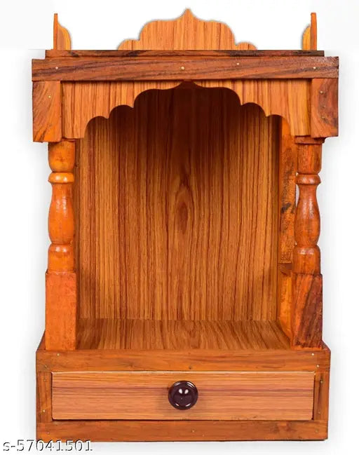 Remino beautiful wooden Plywood Mandir for Pooja Home Decoration Wall Hanging Beautiful Engineered Wood Home Temple
