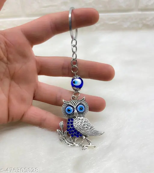 Evil Eye Keychain Owls Keyring
