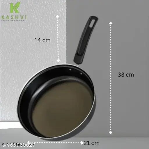 Nonstick Fry Pan, 22 cm, 1.73L Black | Best Omelette Fry Pan for Home & Kitchen Kishi Premium Quality