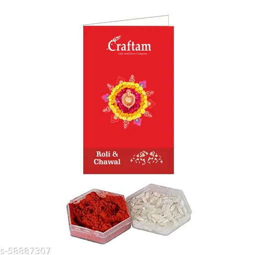 CRAFTAM Metal Double elephent with Laxmi Maa Shape Roli Rice  Chandan Chawal Akshat Haldi Kumkum Box  Chopda With Roli Rice Pack