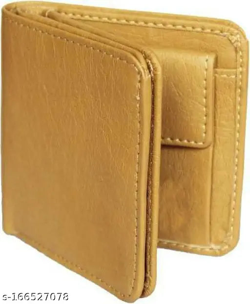 Sonrisa Men Casual, Trendy Beige Artificial Leather Wallet (5 Card Slots)