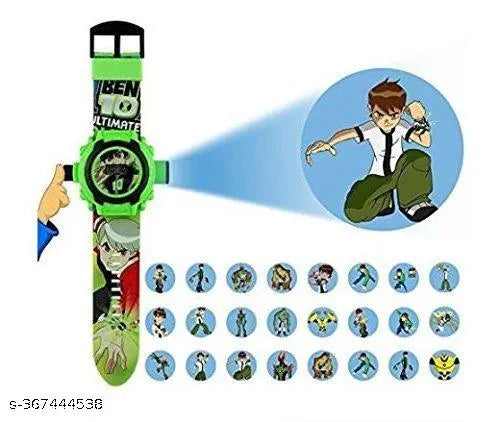 Green Plastic Ben 10 Projection 24 Character Watch