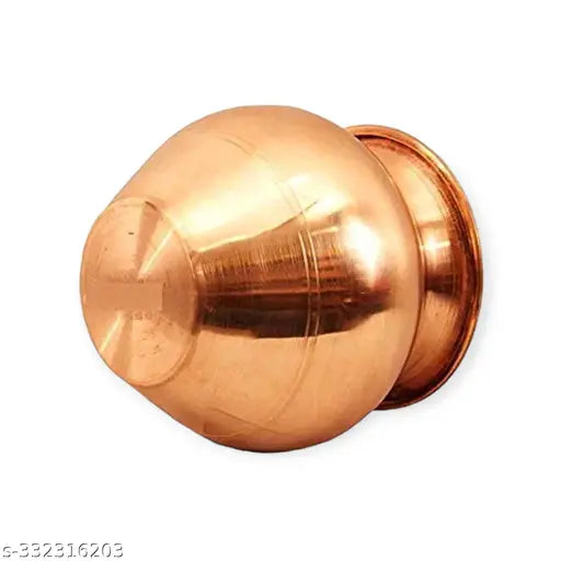 Beautiful Copper Lota Kalash Water Storage Pot Brown Copper For P pooja Brown copper kalash lota for pooja ,plain matka water lota