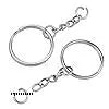 50Pcs, Keyring Keychain Split Silver Plated Alloy Keychain for Bike, Car, House, Office & Diy Craft Keychain Rust Free Heavy Duty