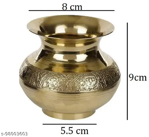 Brass Kalsh Lota/ Lota for Pooja (Gold) SET OF 1  Puja Articles