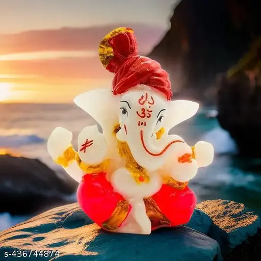 Pagdi Ganesha Idol for Car Dashboard, Ganesha Chaturthi Decoration Gift Item SGE-065