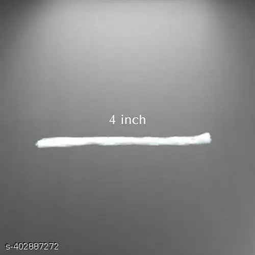 Mahadeva Long Cotton Wicks for Puja - Regular White - 4 Inch - 500 Pcs