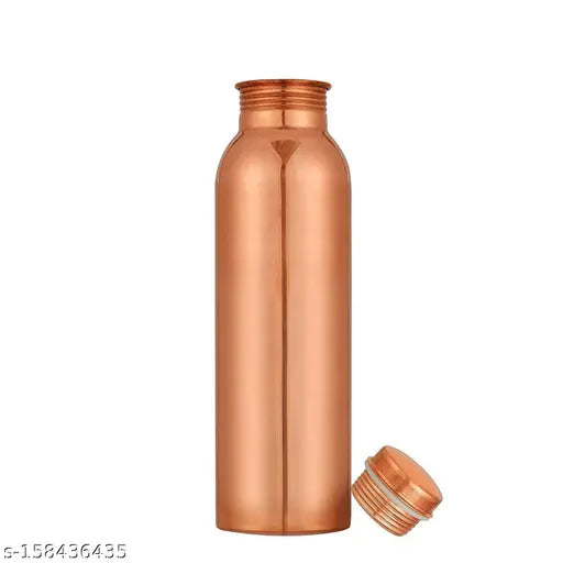 Craftzilla Pure Copper Water Bottle Drinking Water Bottle For Travel Storage Drinking water Good Health Benefit 1 Liter Bottle (Brown, Pack of 1)