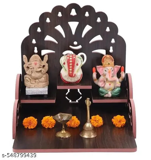 Handcrafted wooden home decorative temple