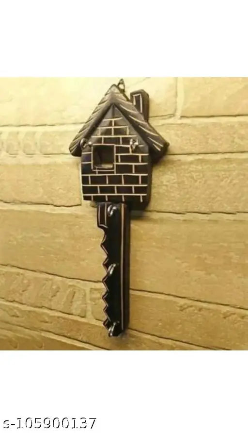 Alifer Shoppee Key Shape Key Holder Wall Hanging Stylish for Home / Key Wall Stand / Unique Key Hanger - Pack of 1 (Key Shape)