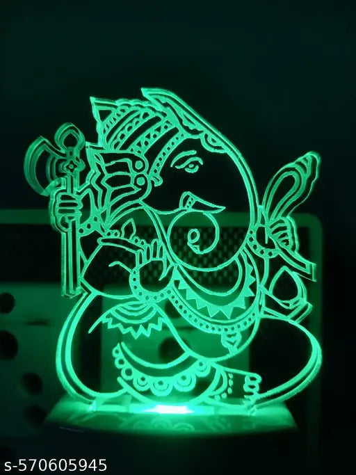 Acrylic Night Lamp with LED Light – Spiritual Table Decor for Home, Office & Gift Purpose