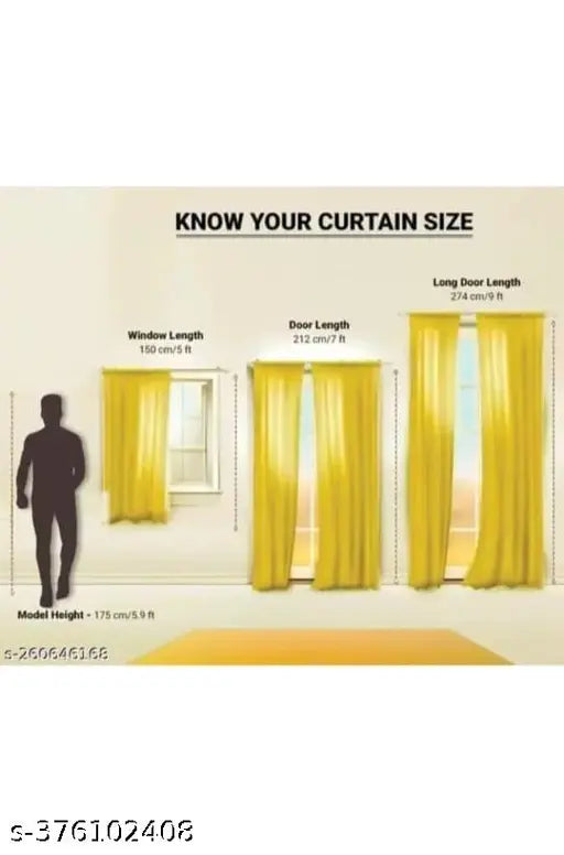 1 Piece Eyelet Polyester Door - 7ft Curtain