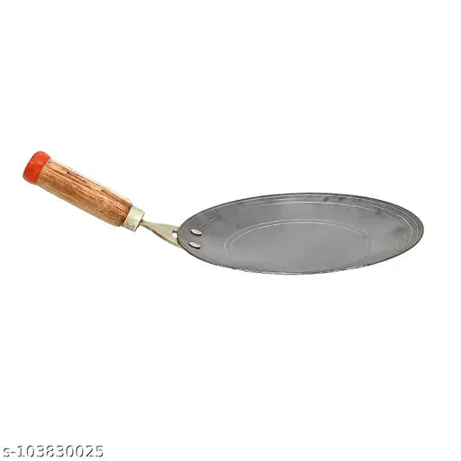 9 inch, Iron Tawa, Original Handmade Loha Iron Lokhand Roti/Chapati Tawa with Wooden Handle  (23cm)