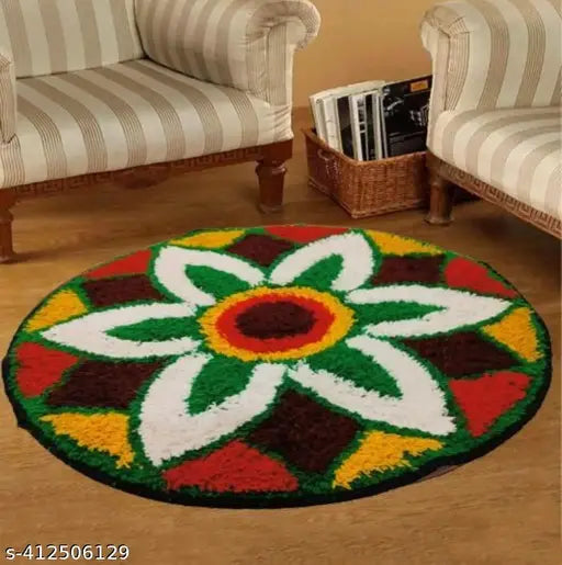 Rylie Water Absorbing Rangoli Mat In Different Design And Colour Full . Pack Of 1 ( 60 Into 60 cm ) .