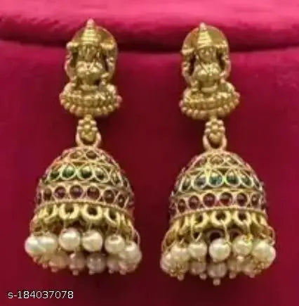 Joyful jewel art Traditional South Indain Temple Jewellery Sets II  Gold plated  Beautiful Necklace For Wedding Party || Necklace With Earing || Round Shape Necklace || Simple And Lightweight || Temple Jewellry II  Jewellery Set For Women II