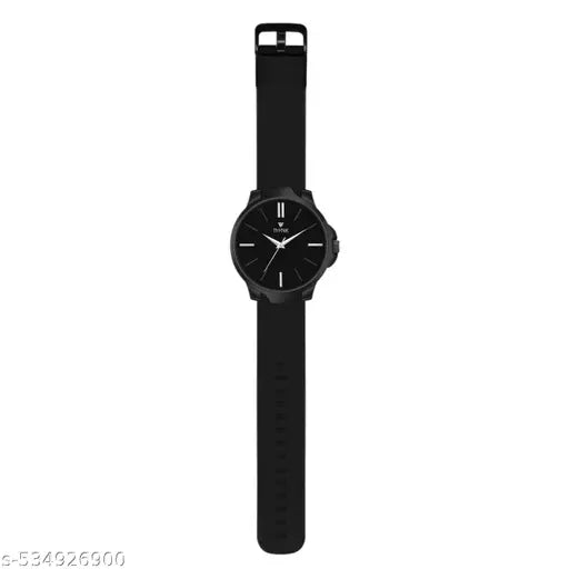 THYNK Men's Black Silicon Strap Black Dail Analog Watches Classic, Attractive, Professional, top-trendy and stylish Analog Watches for Men/boys for office, school use