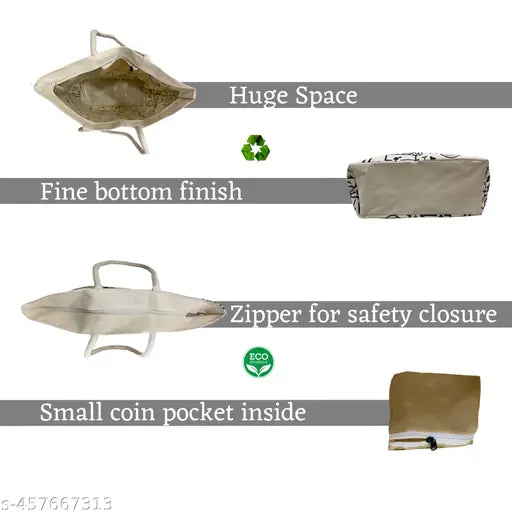 Ancient Print Canvas Tote Bag - Stylish & Eco-Friendly Carryall