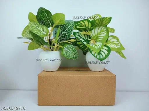 SATAN CRAFT Artificial plant flower and shrubs,Artificial, Artificial flowers pot,Artificial flowers plants,Artificial flowers craft,Home decor plant,Wild Artificial Plant