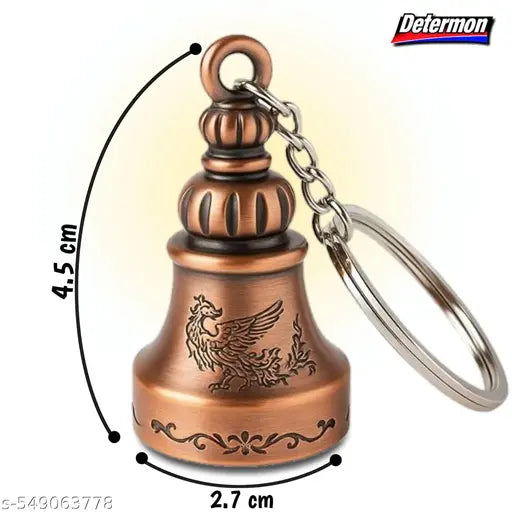 Determon Guardian Bell KeyChain for Bike and Car | Tibetan Key Chain Good Luck Key Chain (1 Piece)