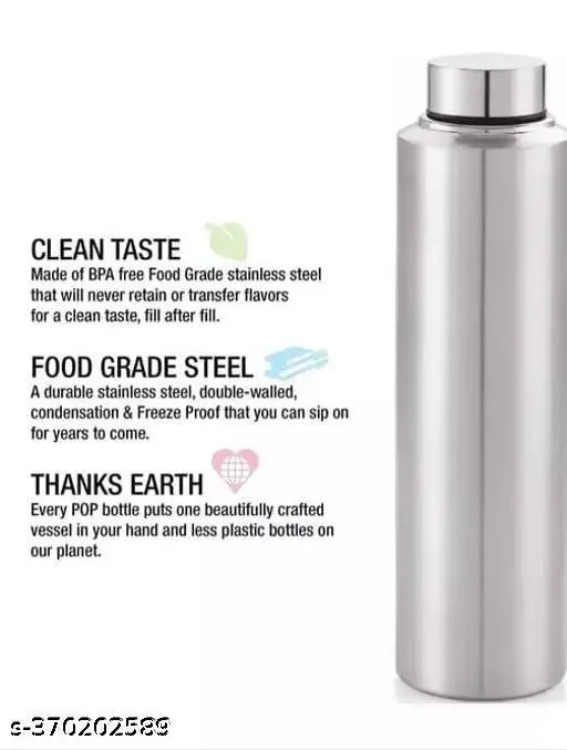 Raj.Royals steel Water Bottle Combo for Fridge, for Home, Office, Gym & School Boy 1000 ml Bottle (Pack of 6)