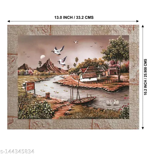 Indianara Single Scenery Elegant MDF Art Painting without glass (10 X 13 INCH )