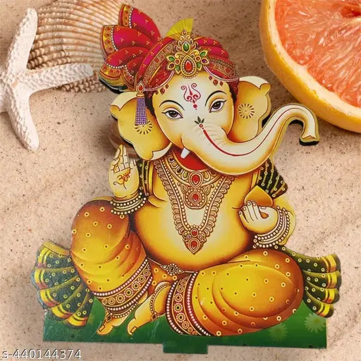 Lord ganesh ji mdf statue made up of wood size 6 inch Ganesh chaturthi special