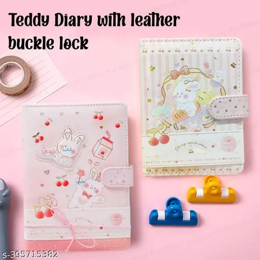 Cherry Kawaii Diary for Kids, Journal Diary for Girls, Diary Notepad for Students Stationary Items, Birthday Gifts- Random Design (112+Sheets) (Pack Of 1)