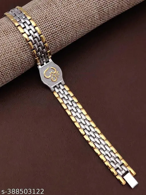 Exclushiv Premium Gold Om Bracelet For Men
