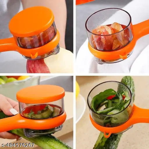 1pcs Multi Functional Storage Peeler,Vegetable Peeler,Fruit Peeler, Peeler With Container,Suitable For Home And Kitchen Use(Multicolor)