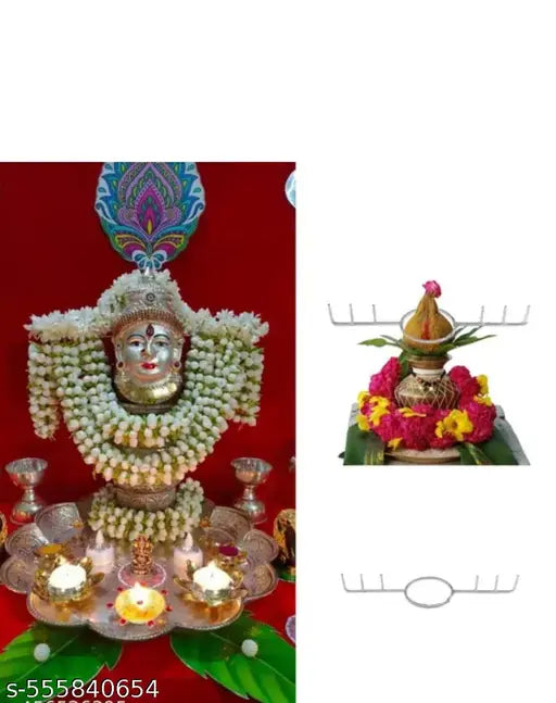 kin and tin varalakshmi puja decorative flower stand for kalash