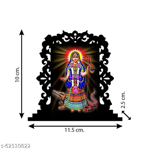 AUTOEASY Khodiyar maa murti idol for Car Dashboard idols Figurine Showpiece Khodiyar mata Gift Item & Statue for Temple Home Decor Office Study Table Holy Statue Showpiece
