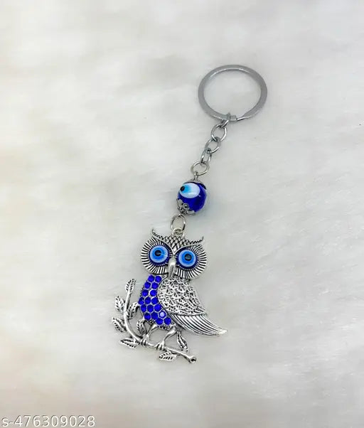 Evil Eye Keychain Owls Keyring