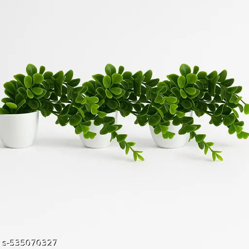 Pack of 3 Artificial Bonsai Plant For Home Office Decoration