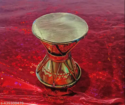 Traditional Brass Damru for Mahadev | Perfect for Devotional Use