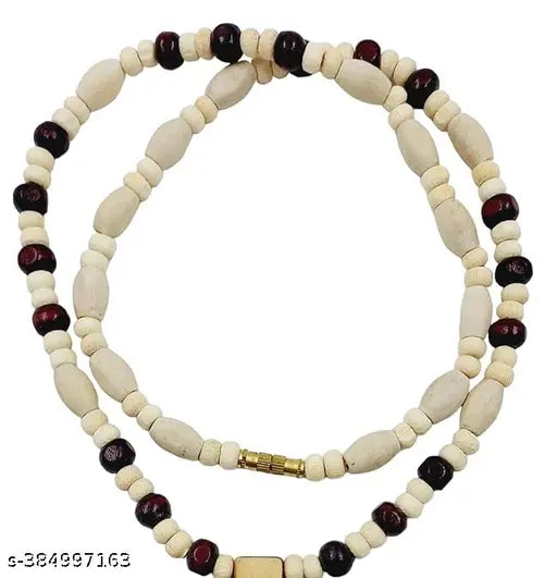 Tulsi Mala with Wooden Hanuman Ji Locket for Men & Women | Spiritual Prayer Beads