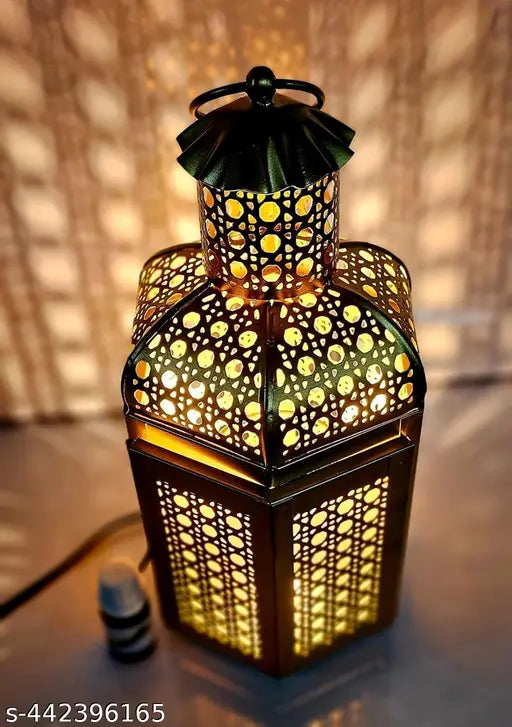 R.R.V. INTERNATIONAL Aroma Diffuser, Burner Made by Galvanized Metal with 10 ml Aroma Oil, Oil Burner With Double Lantern Design